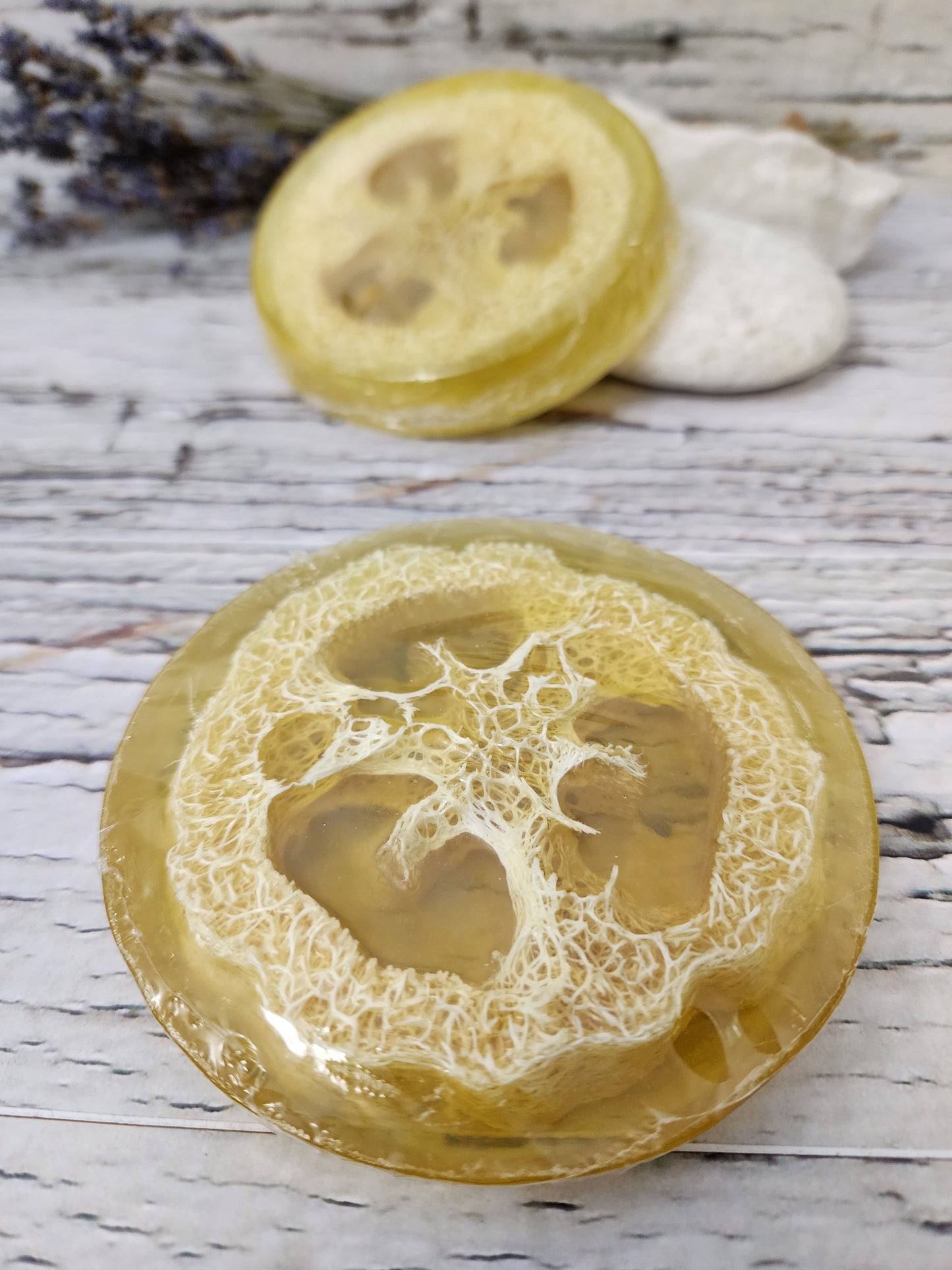 Exfoliating Soap with Loofah & Aloe - Lemongrass & Lavender