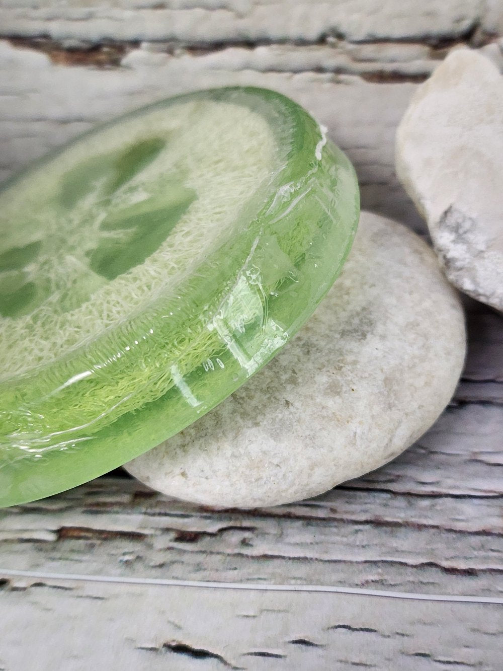 Exfoliating Soap with Loofah & Aloe - Peppermint & Lavender