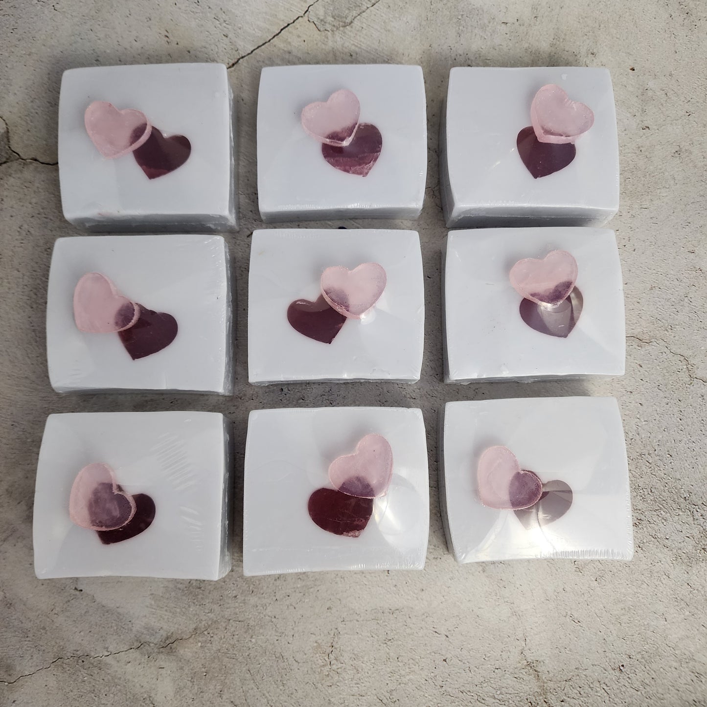 Lover's Bliss - Lavender-Rose Scented Goat Milk Soap with Hearts