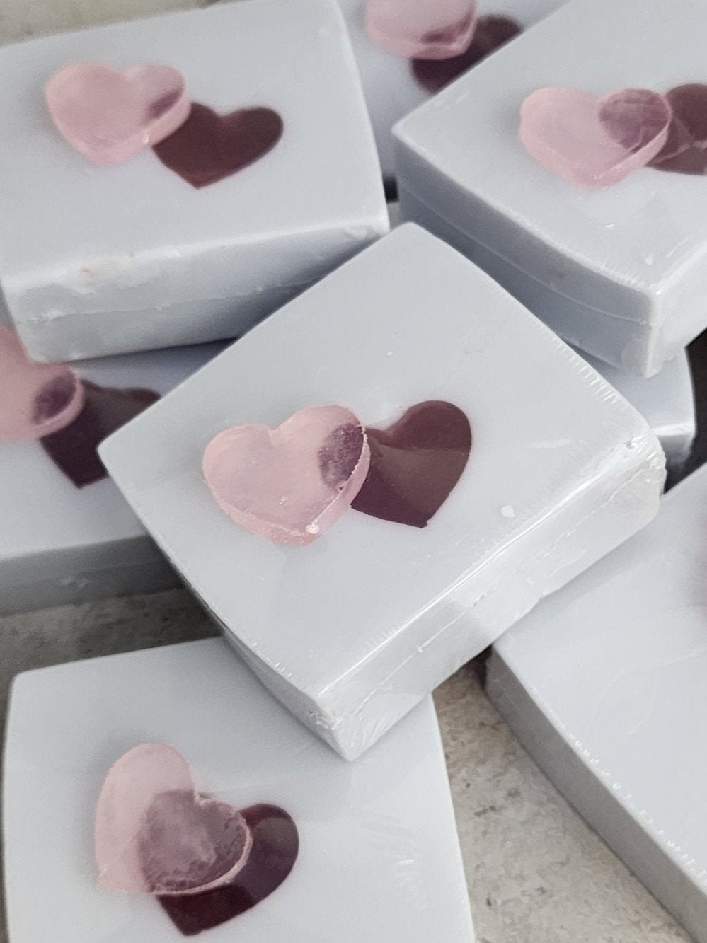 Lover's Bliss - Lavender-Rose Scented Goat Milk Soap with Hearts