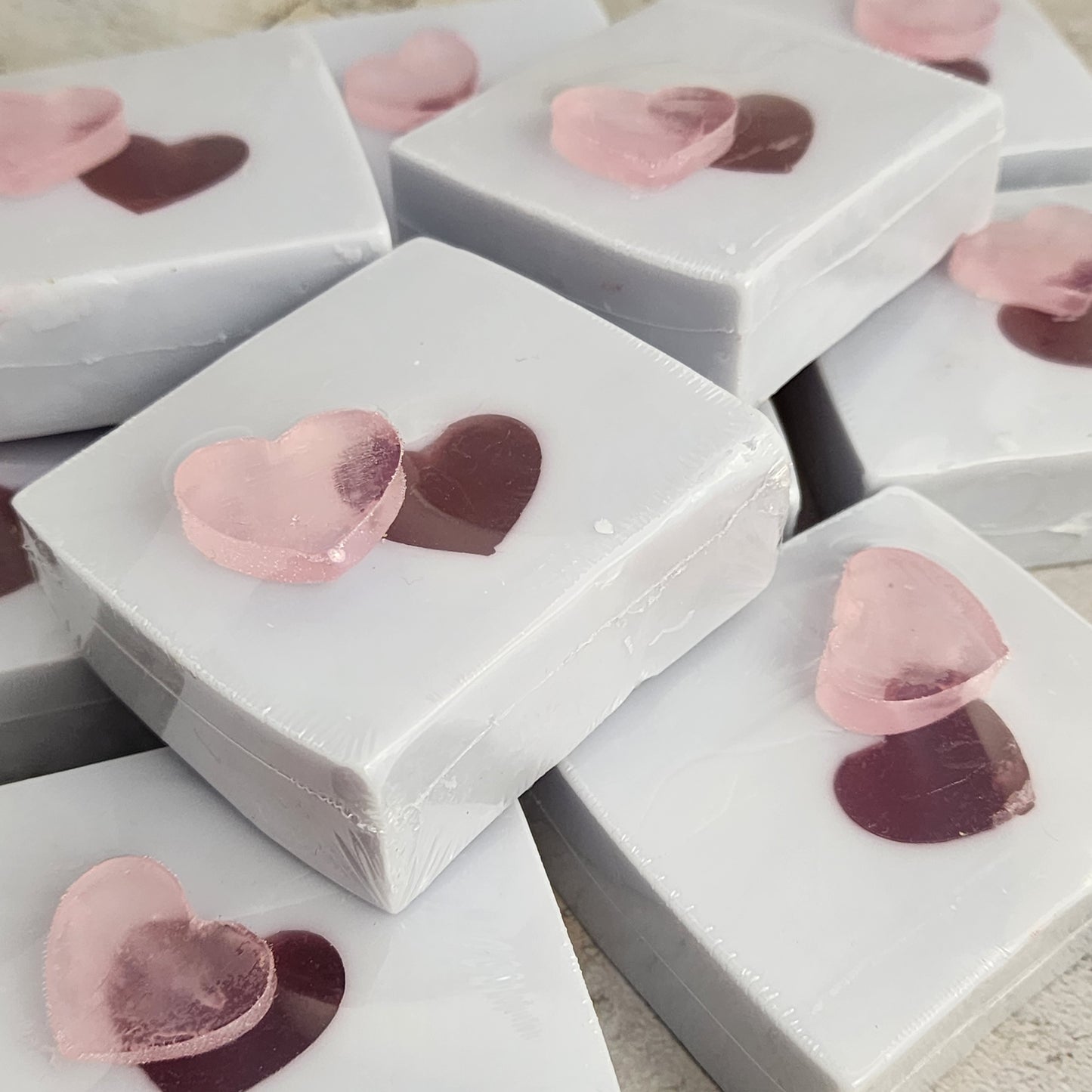 Lover's Bliss - Lavender-Rose Scented Goat Milk Soap with Hearts