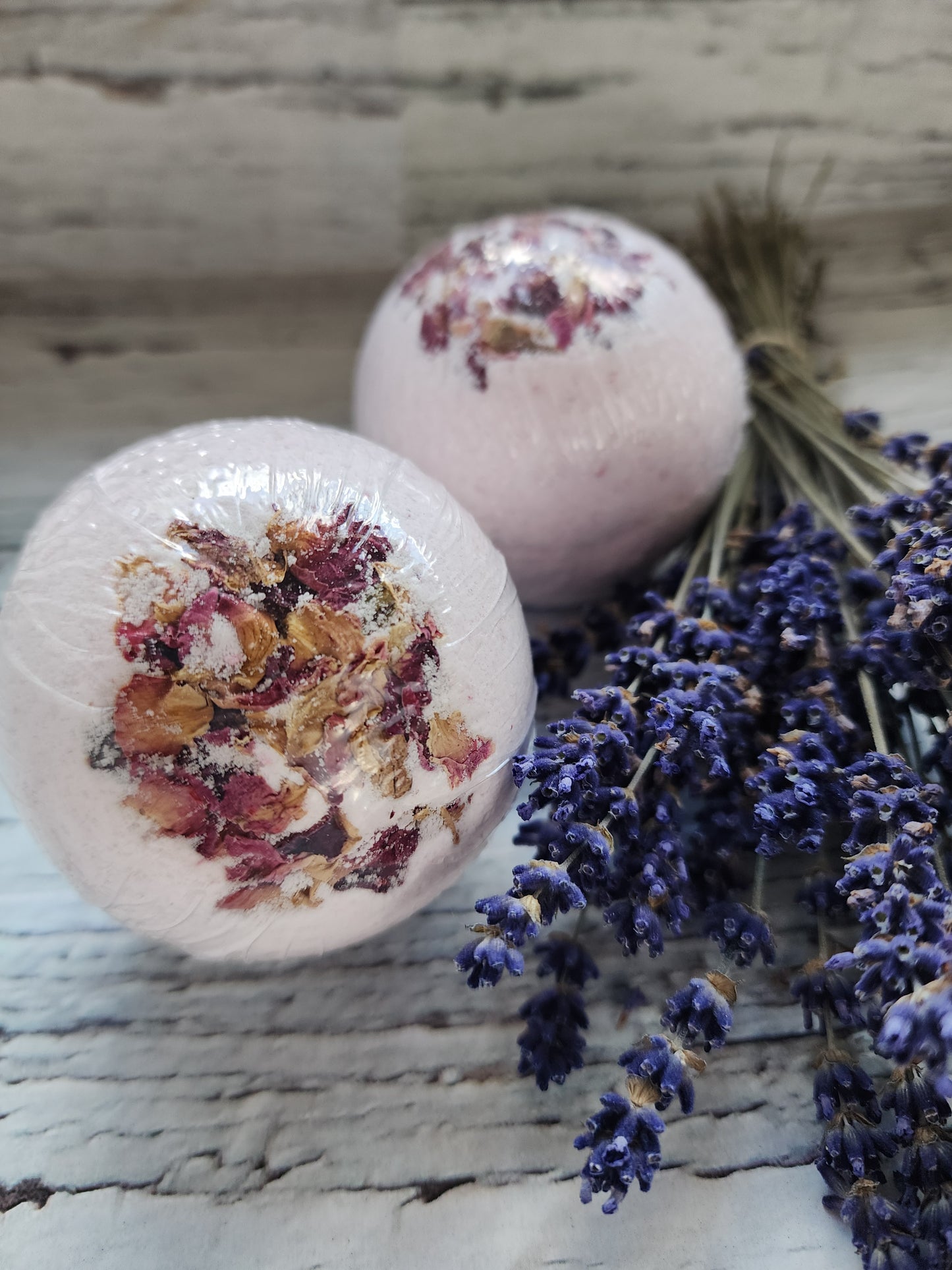 Lavender-Rose Bath Bombs