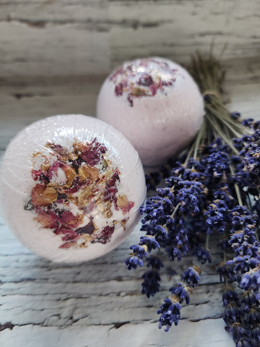 Lavender-Rose Bath Bombs