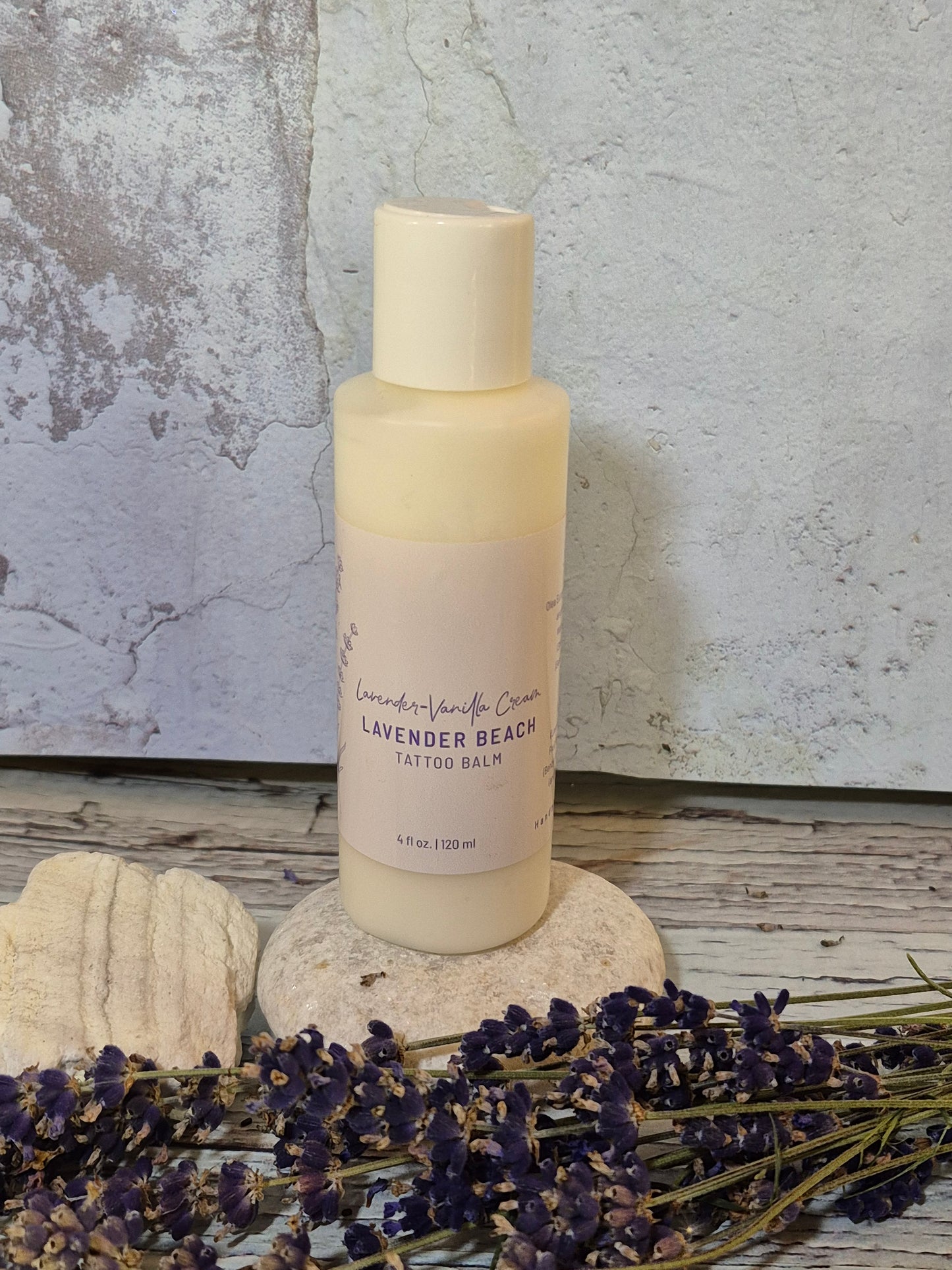 Lavender-Vanilla Cream Natural Lavender Tattoo Balm | Gentle Healing Aftercare by Lavender Beach