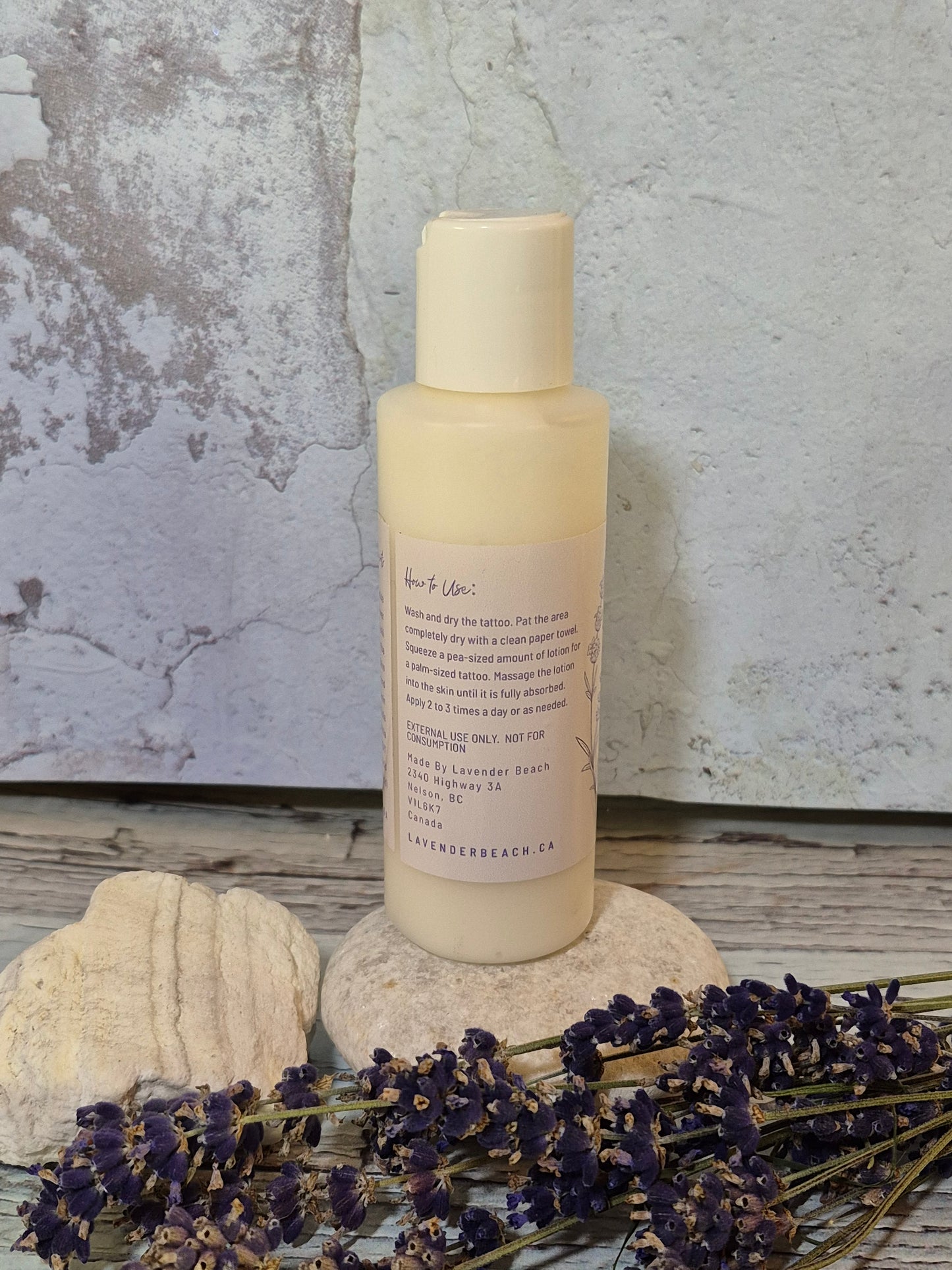 Lavender-Vanilla Cream Natural Lavender Tattoo Balm | Gentle Healing Aftercare by Lavender Beach