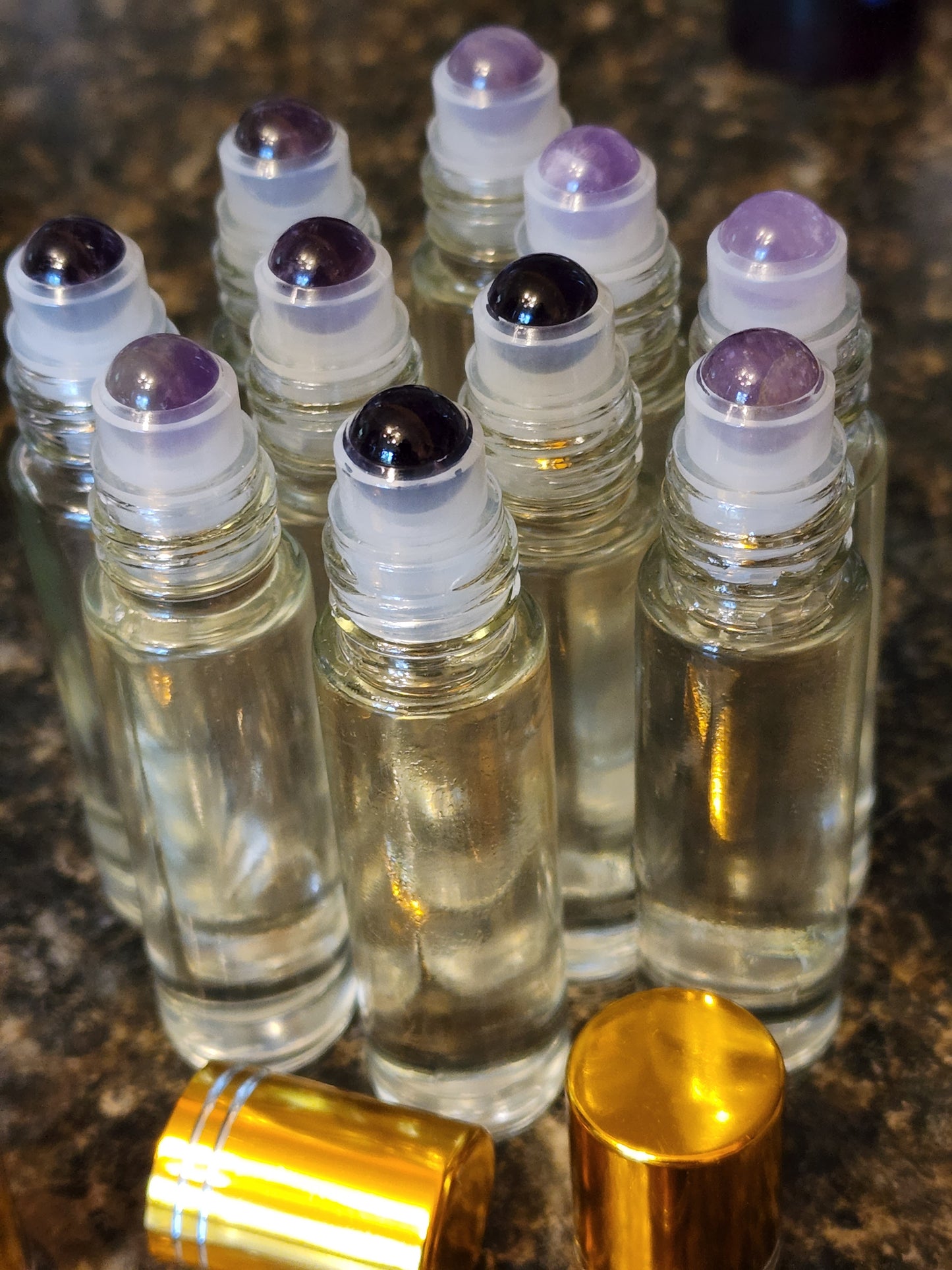 Lavender Bliss Essential Oil & Amethyst Crystal Roller Ball