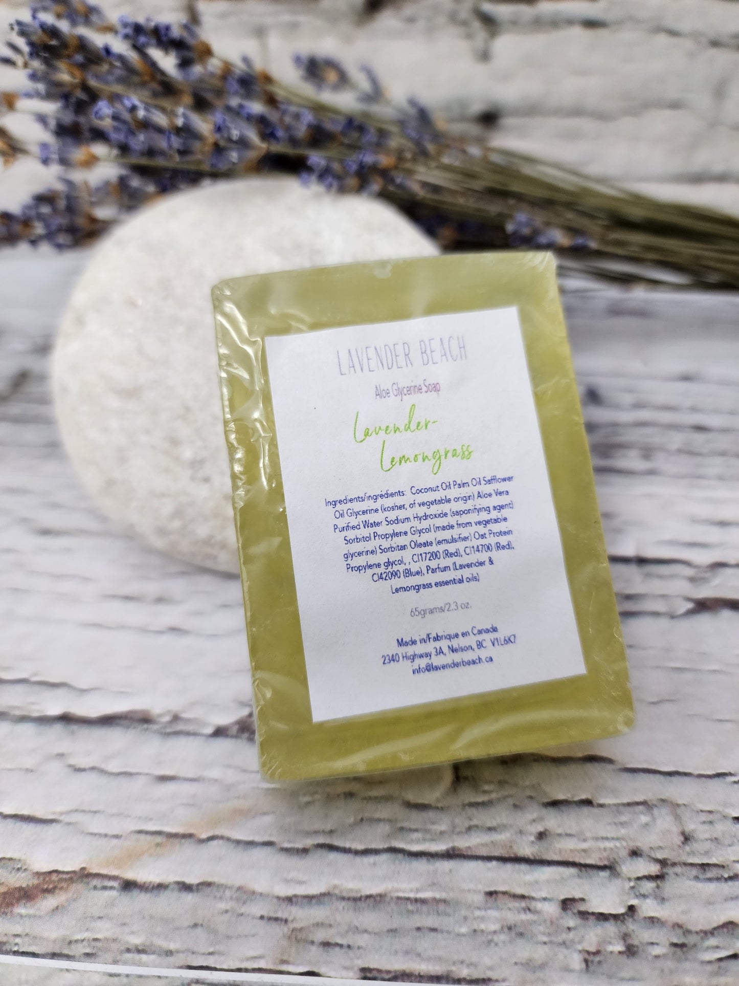 Lavender and Lace Lemongrass Aloe Soap with Goat's Milk Lace