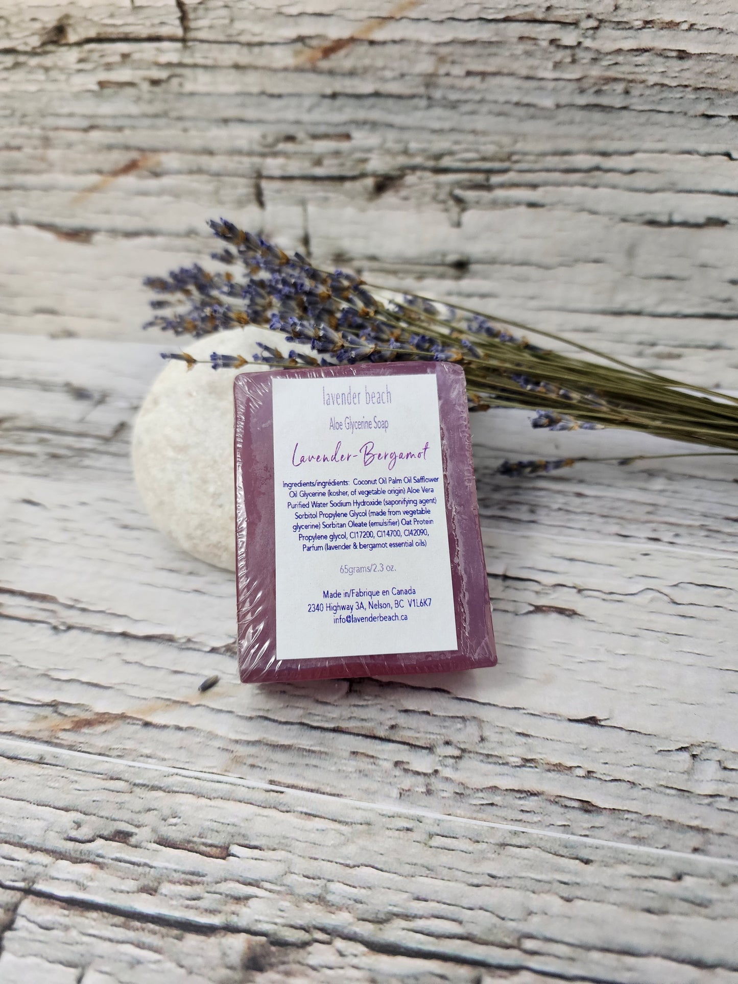 Lavender and Lace Bergamot Aloe Soap with Goat's Milk Lace