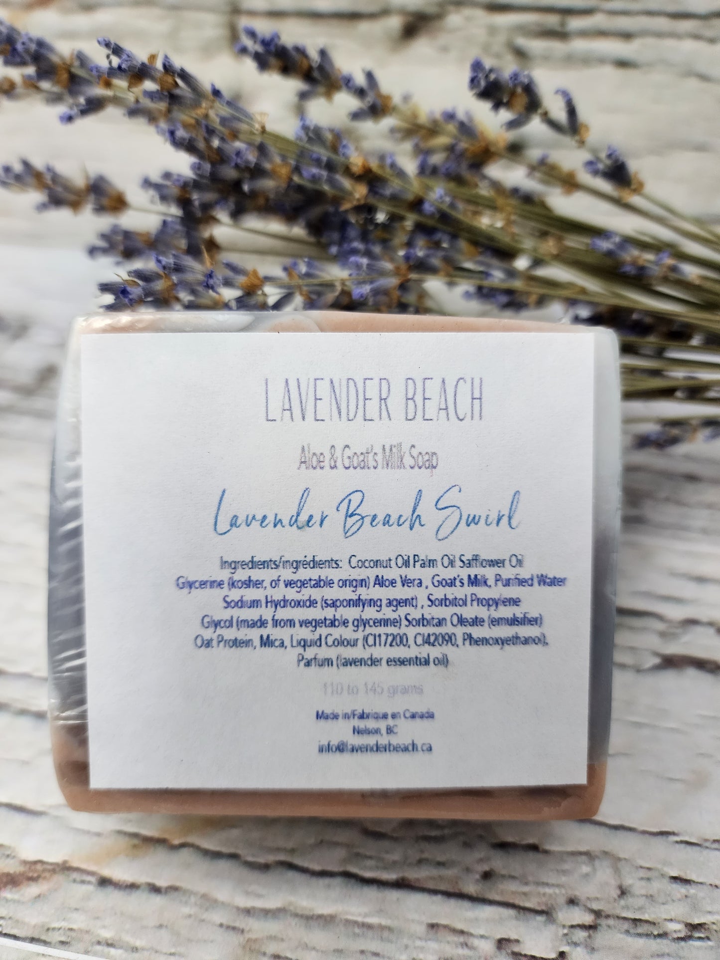 Lavender Beach Swirl Aloe & Goat's Milk Soap