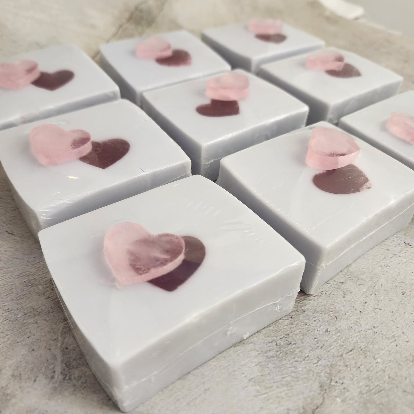 Lover's Bliss - Lavender-Rose Scented Goat Milk Soap with Hearts