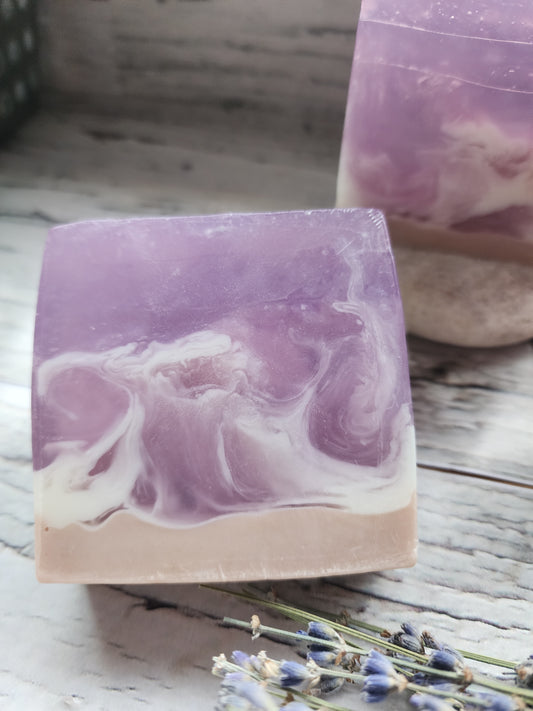 Lavender Beach Swirl Aloe & Goat's Milk Soap