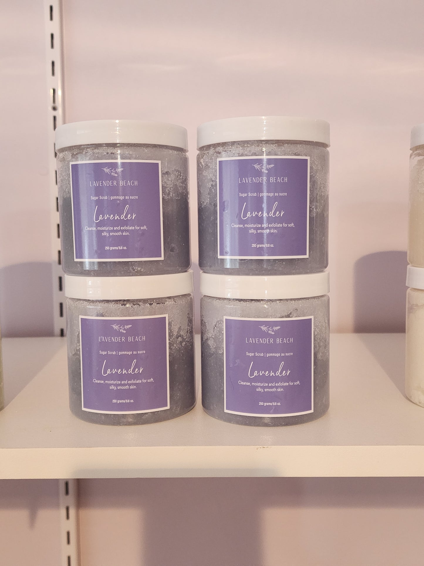 Lavender Sugar Scrub - Exfoliate & Hydrate Skin - Natural & Vegan