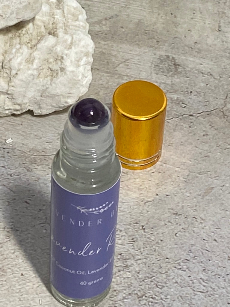 Lavender Essential Oil & Amethyst Crystal Roller Ball